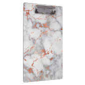 Elegant grijs en roos gouden marmeren patroon klembord (Rechts)