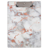 Elegant grijs en roos gouden marmeren patroon klembord (Voorkant)