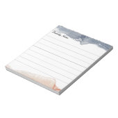 Elegant grijs en roze, speciaal uitgelijnde waterk notitieblok (Gedraaid)