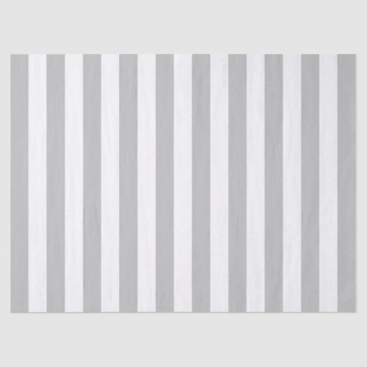 Elegant grijs en wit gestreept patroon tissuepapier (Voorkant)