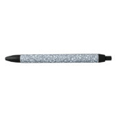 Elegant grijs en wit glitter zwarte inkt pen (Voorkant)