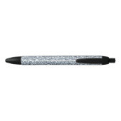 Elegant grijs en wit glitter zwarte inkt pen (Achterkant)