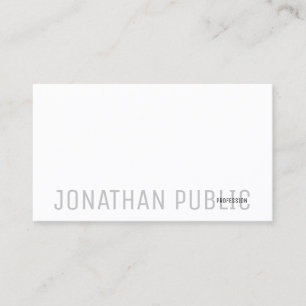 Elegant grijs en witminimalistisch moderne Sjabloo Visitekaartje