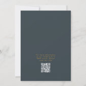 Elegant grijs goud moderne typografie RSVP bruilof Kaart (Achterkant)