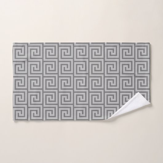 Elegant grijs Grieks patroon Bad Handdoek (Handdoek)