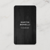 Elegant grijs hout Plain Modern minimalistisch Visitekaartje (Voorkant)