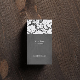 Elegant Grijs Kant Consultant Visitekaartje