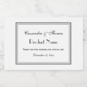 Elegant grijs omhuld H Etiket (Enkel label)