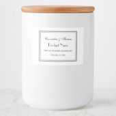 Elegant grijs omhuld H Etiket (Voorkant)