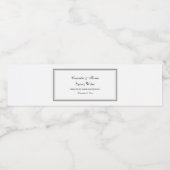 Elegant grijs omhuld H waterflesetiket Waterfles Etiket (Enkel label)