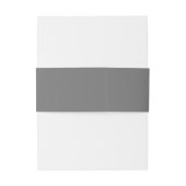 Elegant Grijs Script Monogram Huwelijk Uitnodigingen Wikkel (Achterkant Voorbeeld)