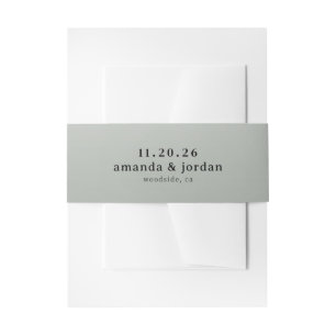 Elegant Grijs Typografisch Uitnodigingen Wikkel