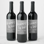 Elegant grijs wijnlabel wijn etiket (Flessen)