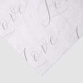Elegant Grijs Wit Liefde Bruiloft Tissuepapier (Detail)
