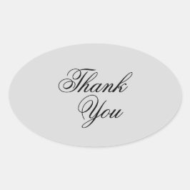 Elegant grijs & zwart dank u stickers