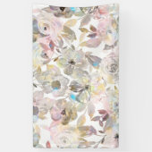 Elegant grijze waterverf rozen spandoek (Verticaal)