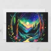 Elegant grillig bos Baby shower Kaart (Achterkant)