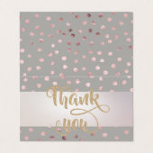 Elégant Gris à rayures, Carte de remerciements à p (Extérieur déplié)