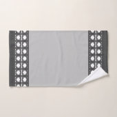 Élégant gris argenté et blanc (Serviette à main)