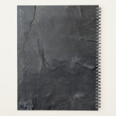 Élégant Gris de Charbon Stone Script Monogramme (Dos)