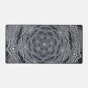 Elégant Gris Mandala Art Reiki Yoga Neutre Zen