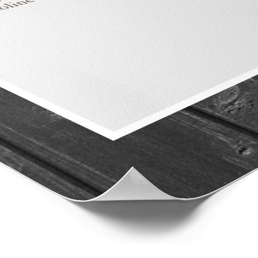 Elégant gris rustique. Poster de la carte de siège (Coin)