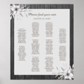 Elégant gris rustique. Poster de la carte de siège (Devant)