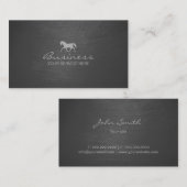 Élégant Gris Scratché Texture Carte de visite Chev (Devant / Derrière)