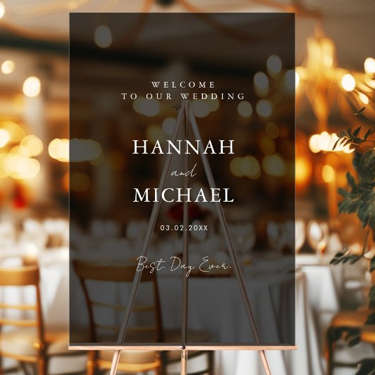 Élégant, gris-transparent, minimal, Mariage