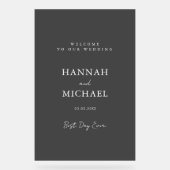 Élégant, gris-transparent, minimal, Mariage (Recto)