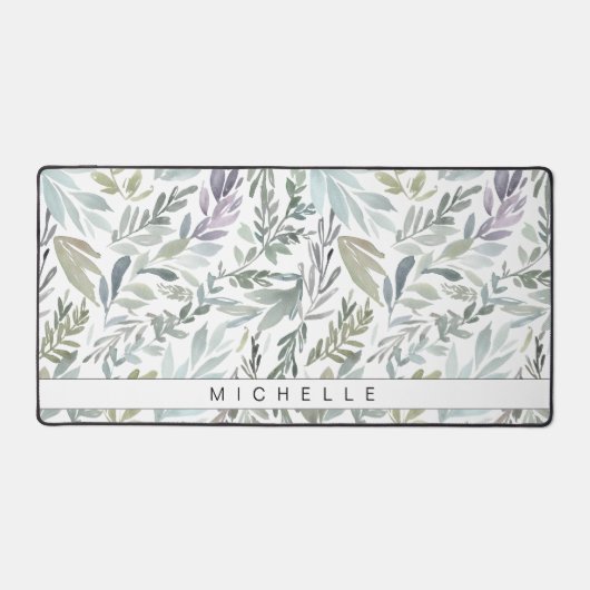 Elégant gris vert clair Feuille aquarelle (Recto)