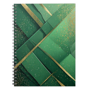 💚 Elegant Groen Abstract Glitter Modern Design 💚 Notitieboek