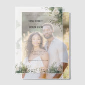 Elegant groen Acryl bruiloft uitnodiging (Offset (Koppel))