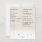 Elegant groen berglandschap huwelijksprogramma (Achterkant)