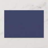 Elegant groen blad blauw goud bruiloft informatiekaartje (Achterkant)