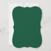 Elegant groen bruiloft uitnodiging | Script-letter (Achterkant)