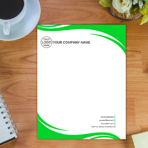 Elegant groen Business logo Letterhead Briefhoofd
