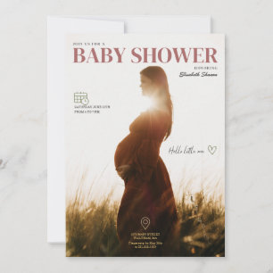 Elegant groen en bruin minimalistisch, met foto kaart