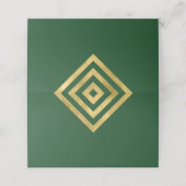 Elegant Groen en Faux Goud Geometrisch (Buitenkant ongevouwen)