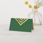 Elegant Groen en Faux Goud Geometrisch (Achterkant)