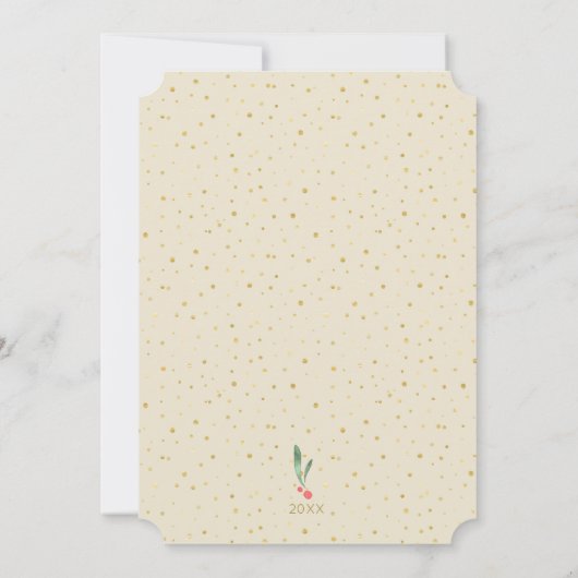 Elegant groen en goud aquarel Kerstfeest partij Kaart (Achterkant)