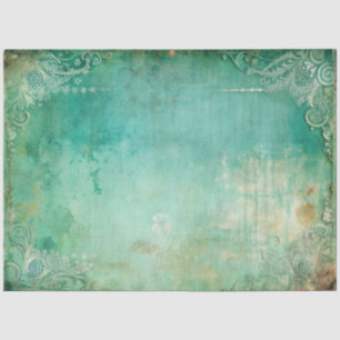 Elegant groen en goud decoupage tissuepapier