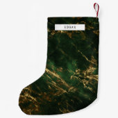 Elegant groen en goud kleine kerstsok (Achterkant)
