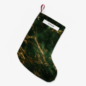 Elegant groen en goud kleine kerstsok (Voorkant (Hangend))