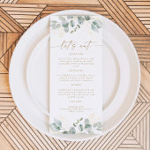 Elegant groen en goud Let's Eat Dinner Menu