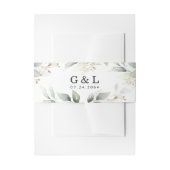 Elegant groen en goud rustieke bruiloft uitnodigingen wikkel (Voorkant Voorbeeld)