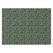 Elegant groen en goud Woodland Deer Pattern Tafelkleed (Voorkant (Horizontaal))