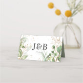 Elegant groen en gouden bruiloft (Achterkant)