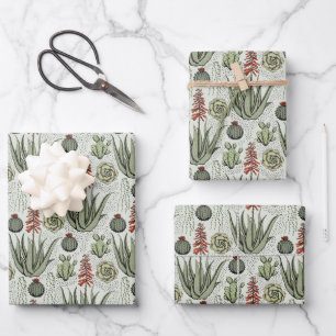 Elegant groen en oranje bloempatroon bloemstuk inpakpapier vel