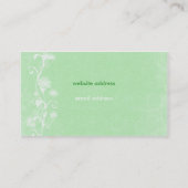 Elegant groen en wit model voor visitekaartjes (Achterkant)